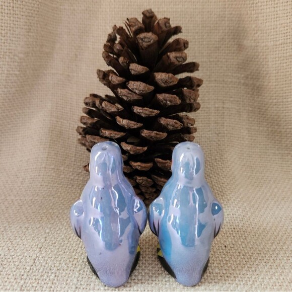 Vintage Japanese Lusterware Ceramic Penguin Puffin Salt & Pepper Shakers - Picture 5 of 8